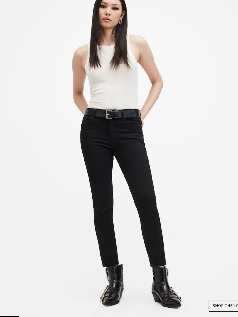 ALLSAINTS MILLER SIZE ME STRETCH DENIM JEANS